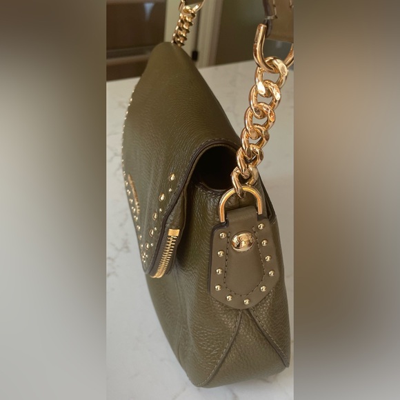 Michael Kors Pebbled Leather Shoulder Bag - Picture 4 of 8